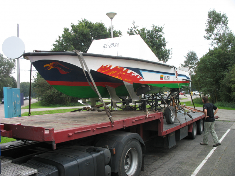 Volga on trailer